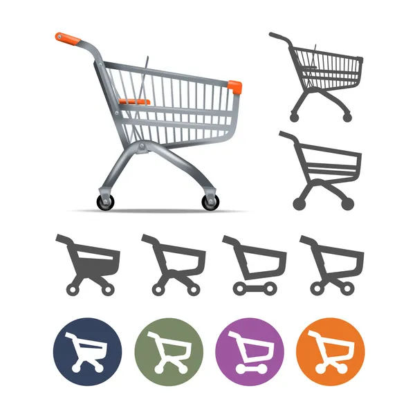 Shopping cart. Vector format — Stock Vector