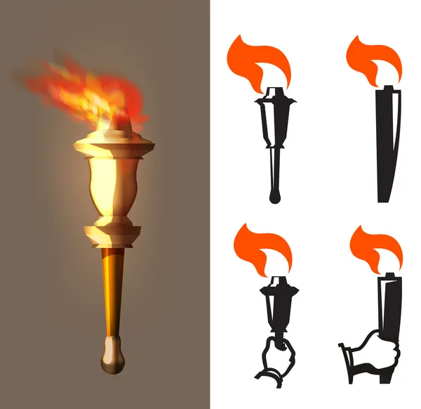 Olympic flame Format — 图库照片