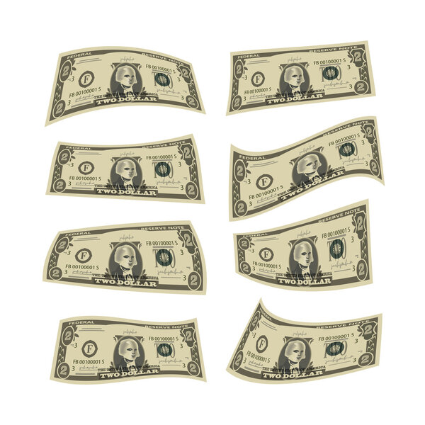 За деньги. Долларов. Векторный формат
