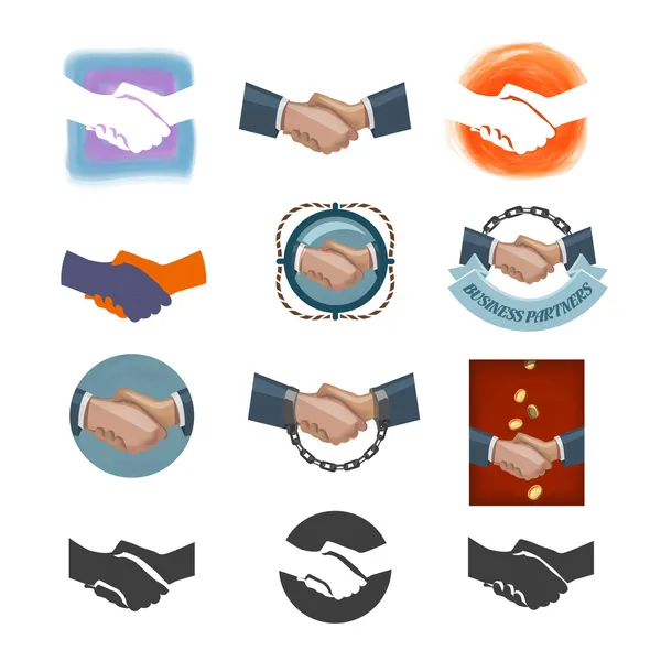 Partnership icons. Vector format — Stock Vector