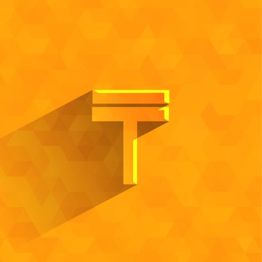 Kazak tenge. Vektör formatında