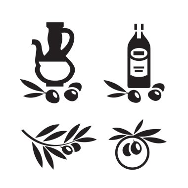 Zeytin simgeler. Vektör formatında