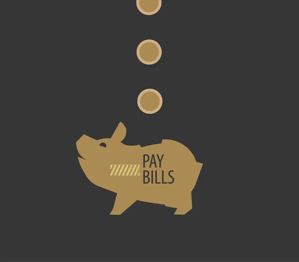 Pay bills. Vector format — Stock Vector