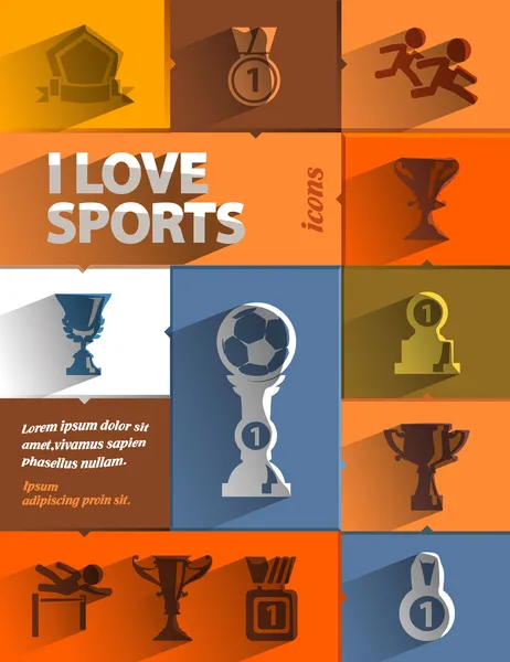 Me encantan los deportes — Archivo Imágenes Vectoriales