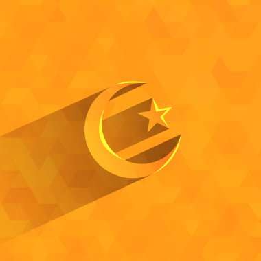 İslam'ın sembolü. Vektör formatında
