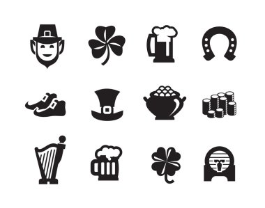 St. Patricks dag icons.vector formaat