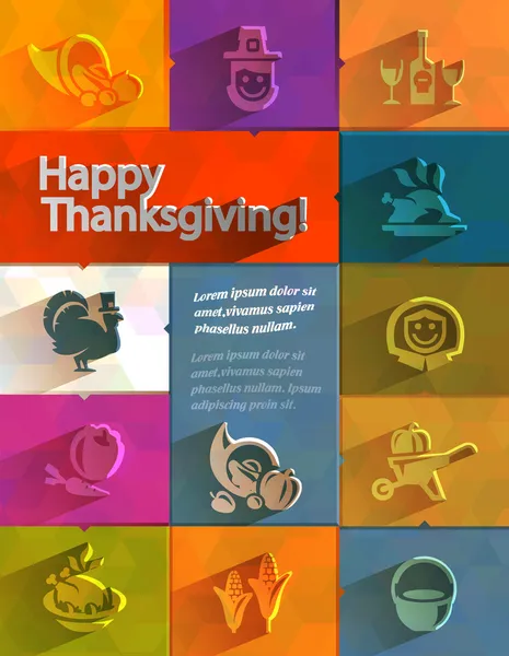 Feliz Día de Acción de Gracias. Formato vectorial — Archivo Imágenes Vectoriales