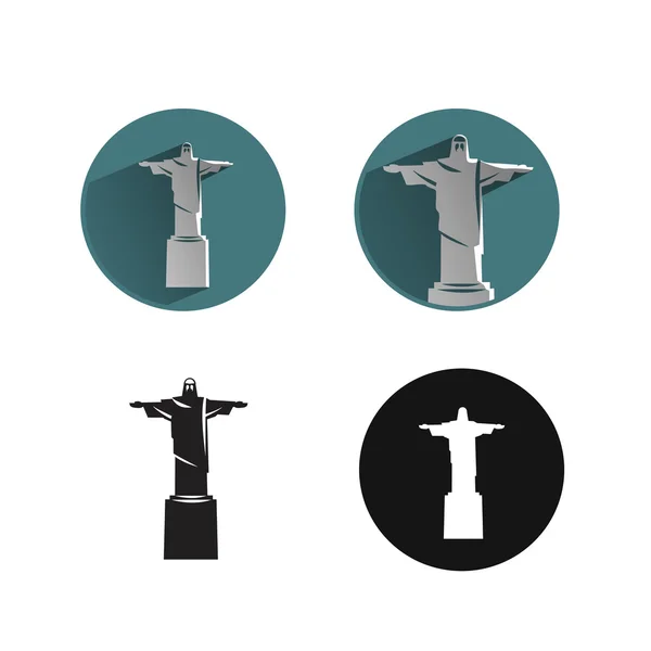 Cristo Redentor Brasil icono — Vector de stock