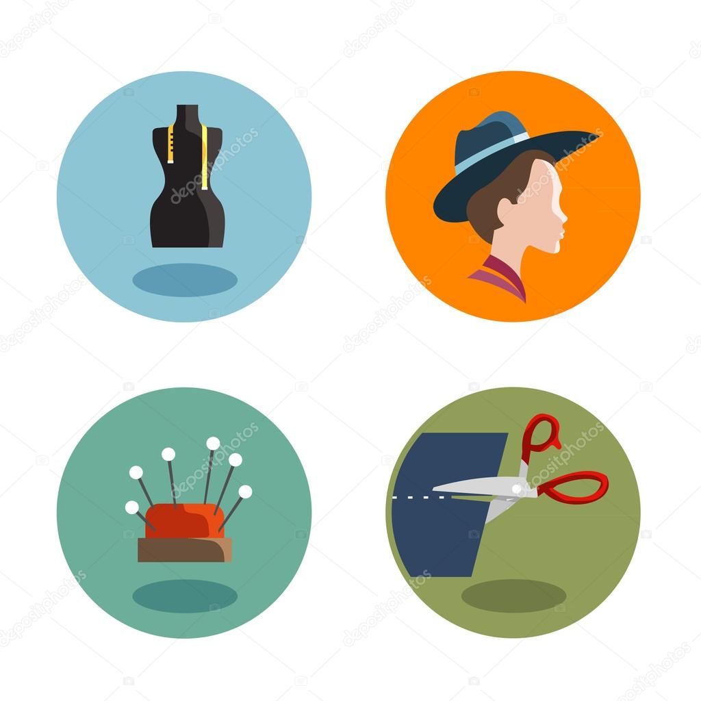 Tailor Icons. Vector format
