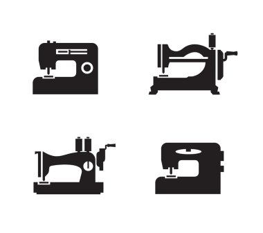 Sewing machine icons. Vector format