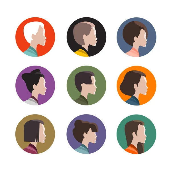 Head icons — Stock Vector