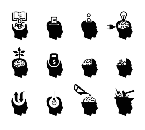 Icônes de tête — Image vectorielle