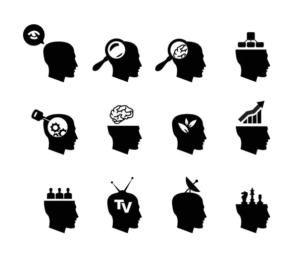 Head icons — Stock Vector