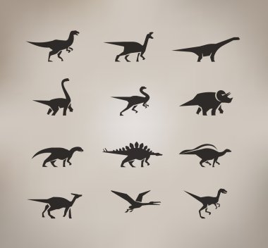 dinozorlar. Vektör formatında