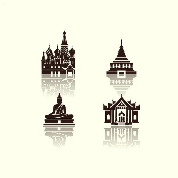 Iconos de viaje. Formato vectorial — Vector de stock