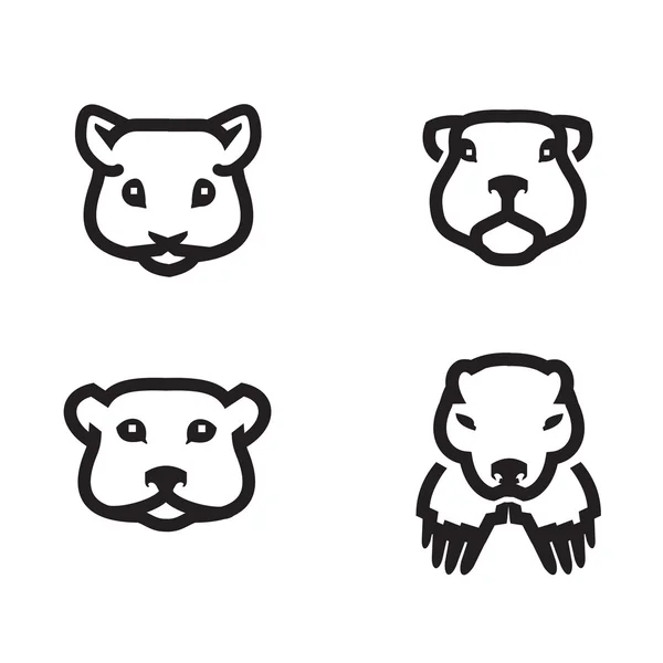 Iconos de animales. Formato vectorial — Vector de stock