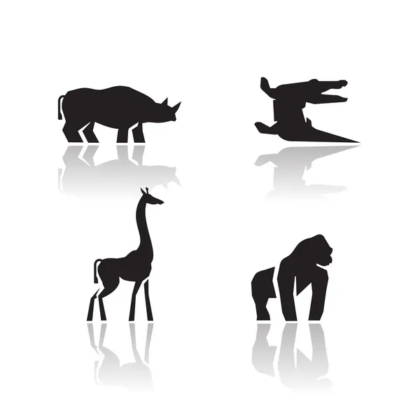 Animals icons. Vector format — Stock Vector