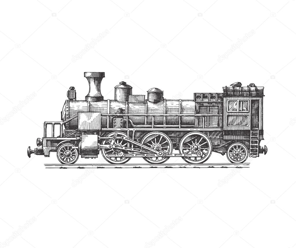 Steam locomotive vector format stock vector by sergeypykhonin 45335651