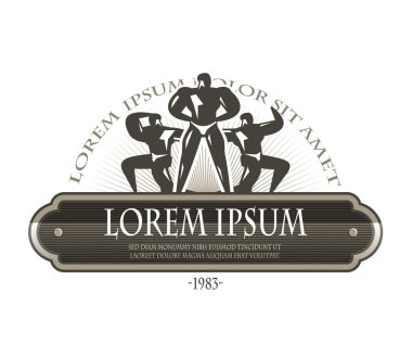 bodybuilders. Vektör formatında