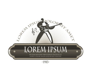 gitarist. Vektör formatında