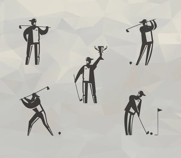 Icônes de golf. Format vectoriel — Image vectorielle