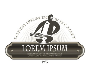 DJ. Vektör formatında