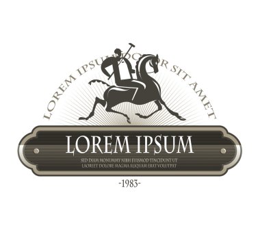 Polo oyunu. Vektör formatında