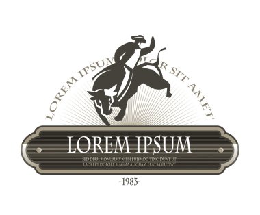 Rodeo. Vektör formatında