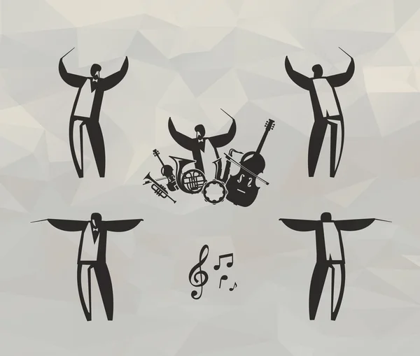 Iconos musicales. Formato vectorial — Vector de stock