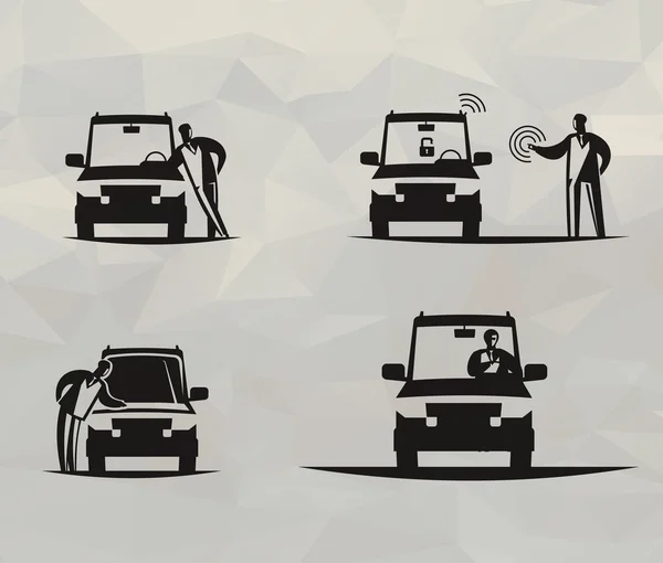 Icônes de véhicule. Format vectoriel — Image vectorielle