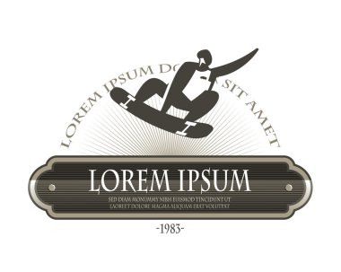 Aşırı simge. Vektör biçimi