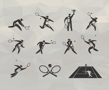 Tenis simgeler. Vektör formatında