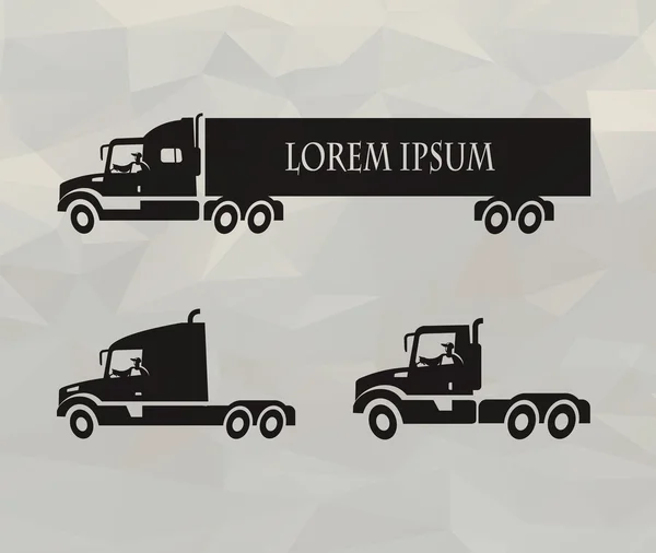 Icônes de camion. Format vectoriel — Image vectorielle