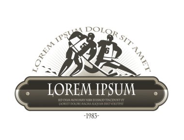 Hokey oyuncuları. Vektör formatında