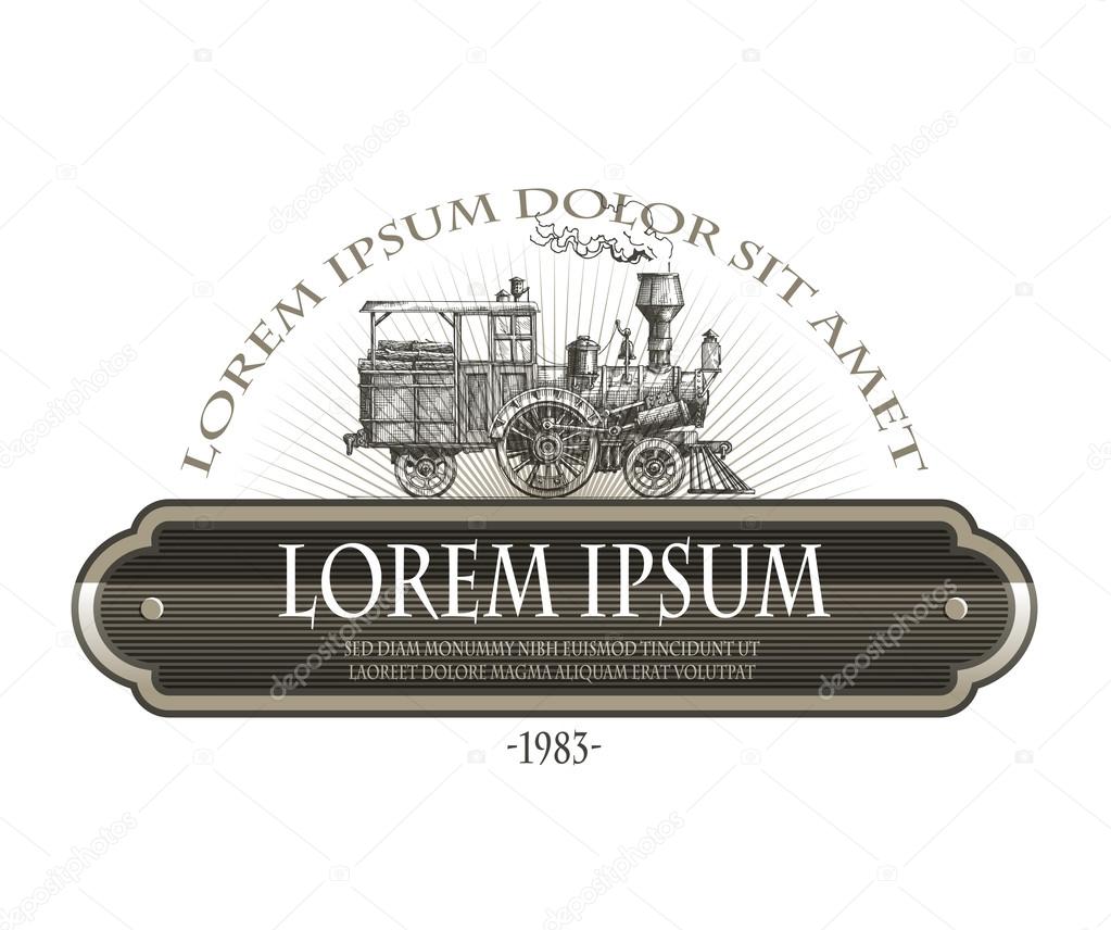Steam locomotive. Vector format