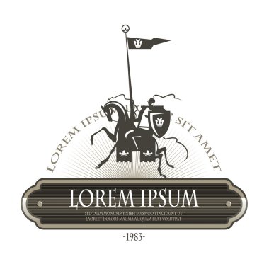 Atlı bir. Vektör formatında