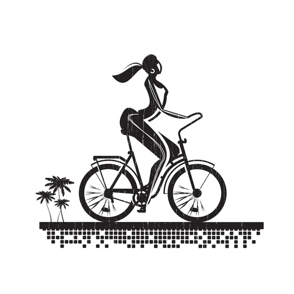 Paseo en bicicleta. Formato vectorial — Archivo Imágenes Vectoriales