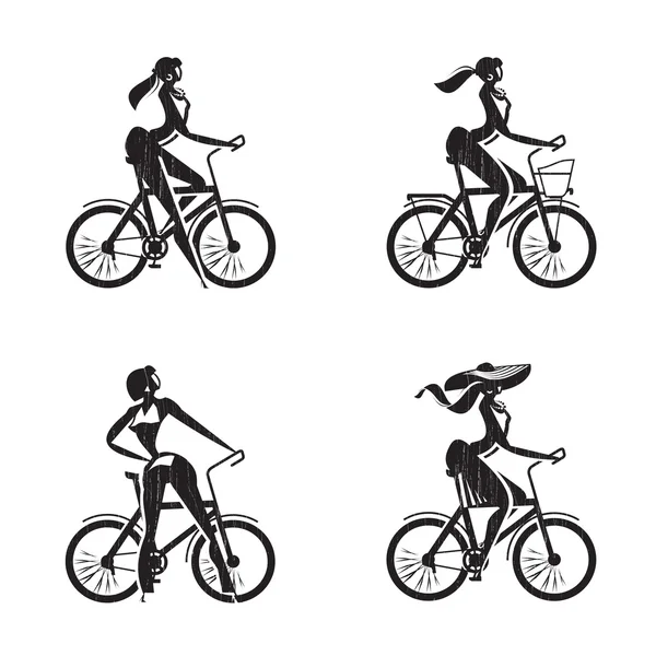 Иконки велосипедов. Векторный формат — стоковый вектор