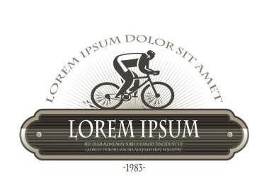 bisikletçi. Vektör formatında