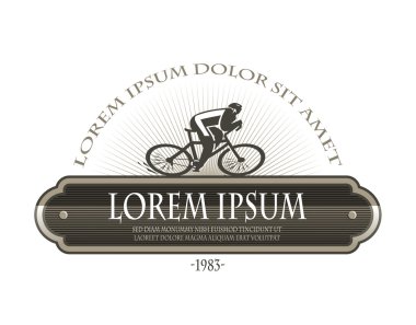 bisikletçi. Vektör formatında