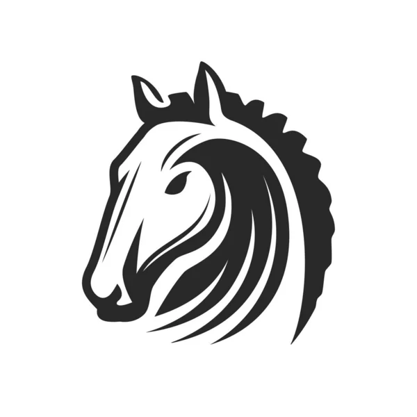 Design Logotipo Cavalo Cara Símbolo Animal Emblema Para Empresa Negócios —  Vetores de Stock