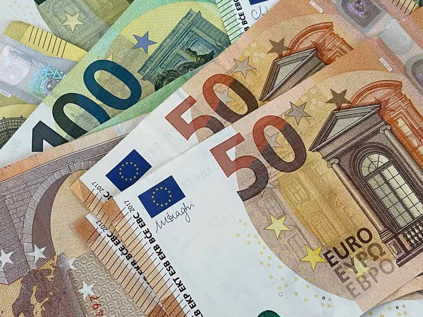 Euro Banknoten Euro Bargeld — Stockfoto