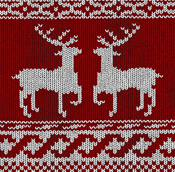 Noors patroon - reindeer - vector — Stockvector