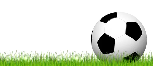 Piłka nożna, leżąc na trawie — Wektor stockowy