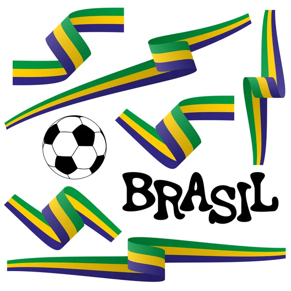 Collectie - brasil pictogrammen en marketing toebehoren — Stockvector