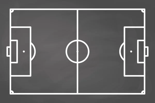 Football field blackboard background - vector illustration — Stock Vector