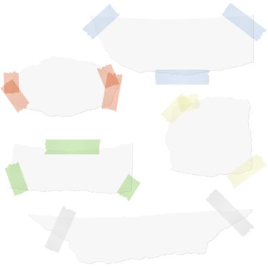 koleksiyon - beyaz hurda kağıt bant ile