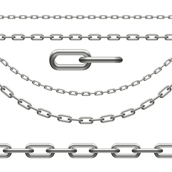 Chain - oneindigheid, gebogen, link — Stockvector