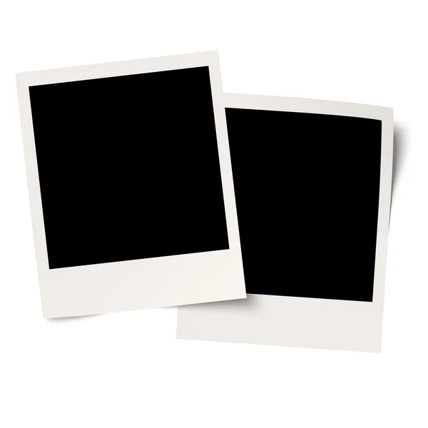 Blank polaroids on white background — Stock Vector