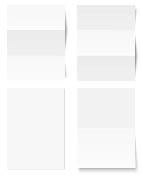 Colección de papel de escribir blanco — Vector de stock